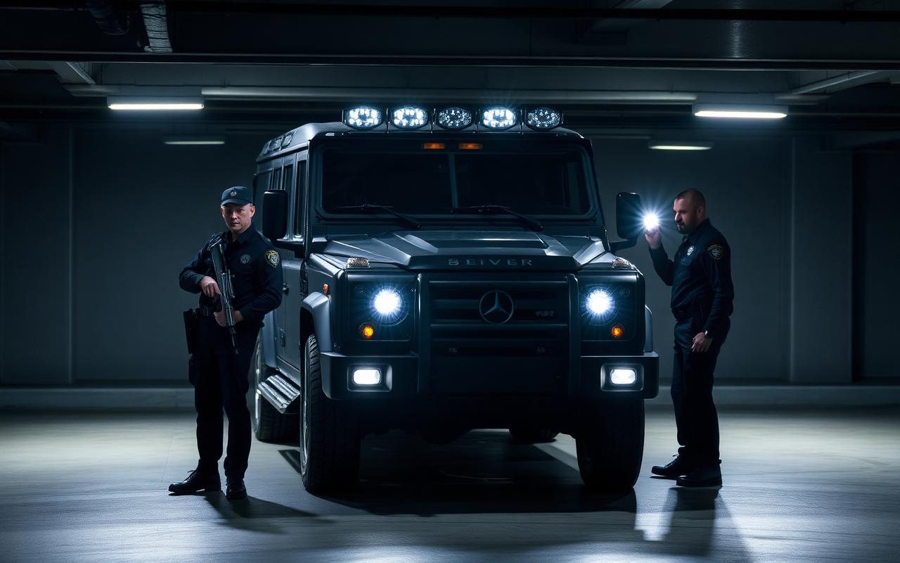 Análisis de entorno con vehículo blindado